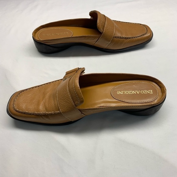 Enzo Angiolini Leather Mules Camel Colour Size 6 M - Picture 5 of 9